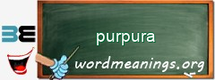 WordMeaning blackboard for purpura